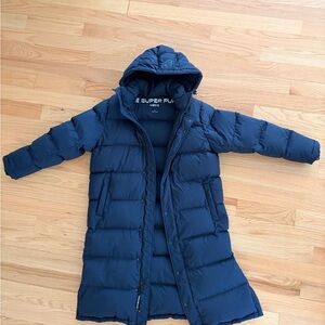 Super Puff Long Men’s Large Navy Coat